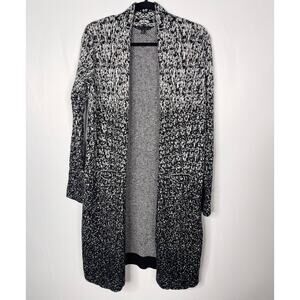 Athleta Small Gray Black Ombre Wythe Wool Cashmere Cardigan Sweater Coat Pocket